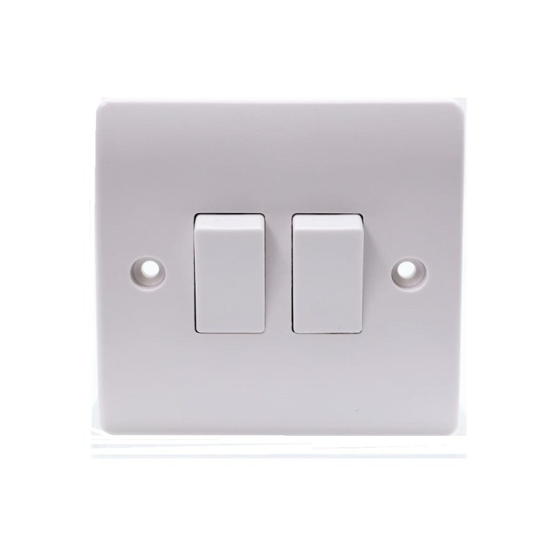 ADMORE 2GANG 1WAY SWITCH WHITE