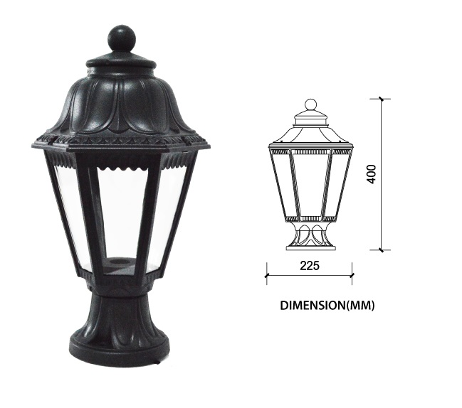 GATE LIGHT 80015 BLACK